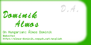 dominik almos business card